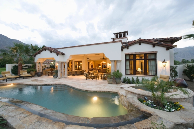 back patio/yard of a home
